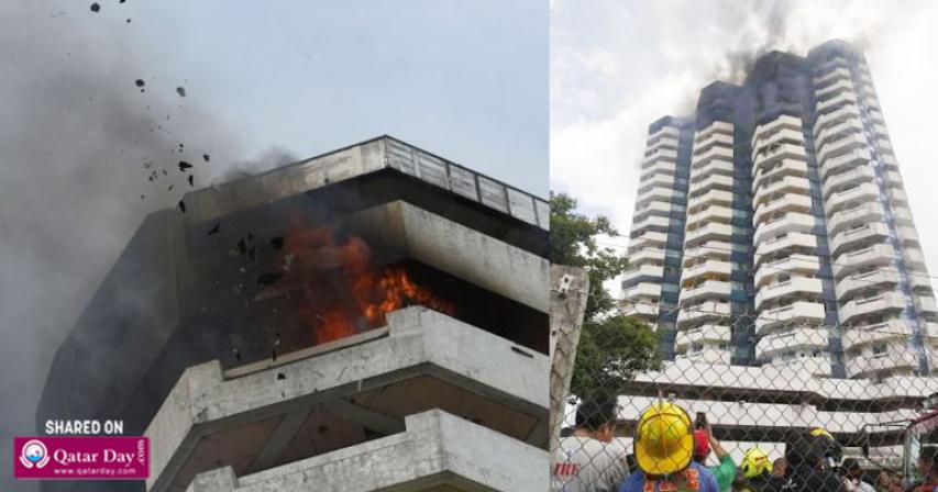 Fire hits 21-story Manila building; 1 dead and 5 injured
