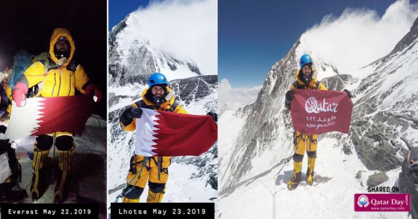 Qatari makes history as first Arab to reach Everest and Lhotse peaks
