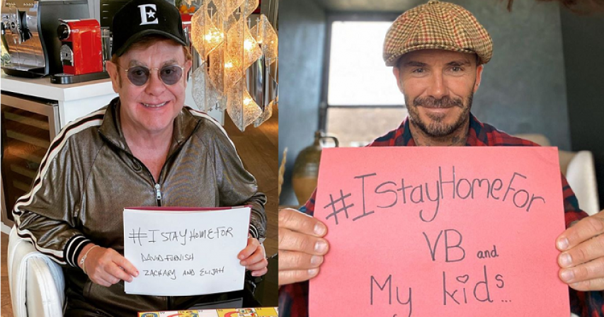 Elton John, David Beckham share #IStayHomeFor Messages to Tackle Covid-19