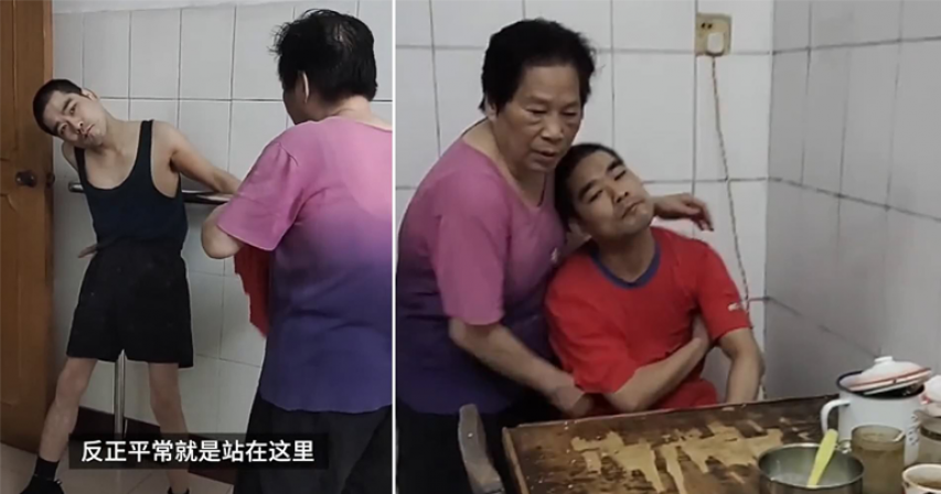 Woman, 73, cares for her adopted son with cerebral palsy for 42 years