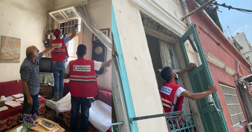 QRCS repairs damaged homes, provides medical aid for Beirut