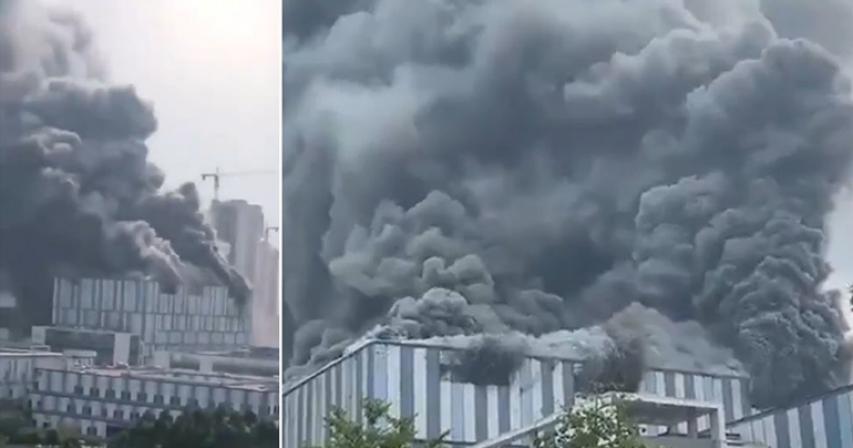 Massive fire breaks out in Huawei 5G research facility in China (VIDEOS)