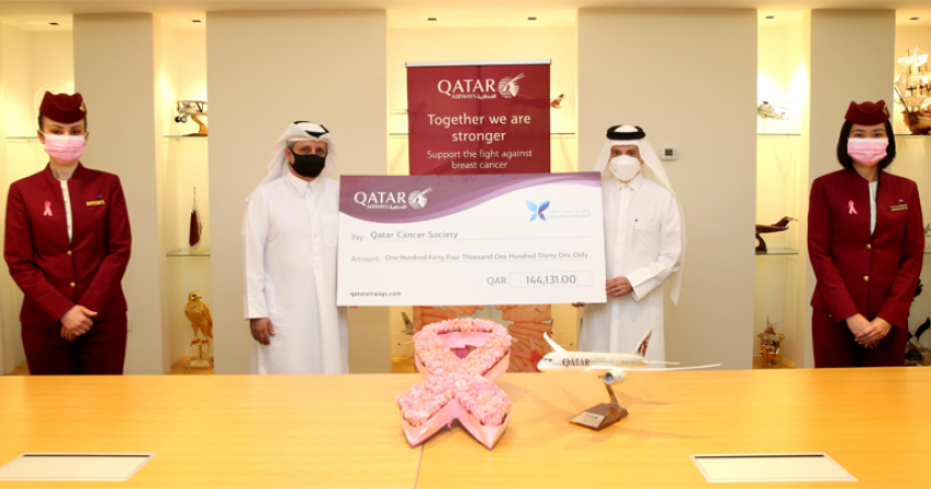 Qatar Airways Employees Raised Over QAR 145,000 for Qatar Cancer Society