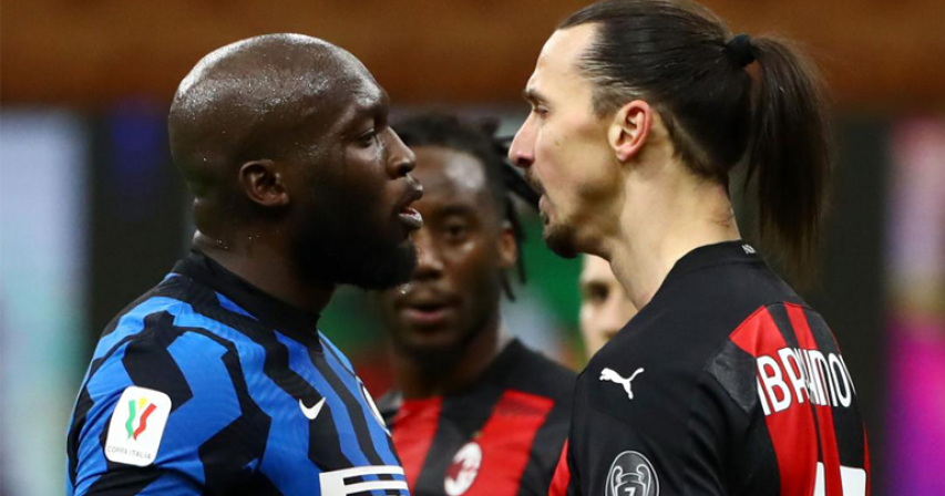 Zlatan Ibrahimovic scores, clashes with Romelu Lukaku and gets red card in fiery Milan derby
