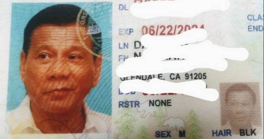 Driver caught using fake licence with Philippine president’s photo