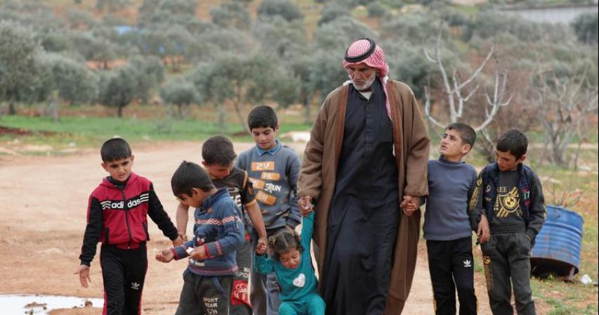 Syrian farmer lost wife and sons to war; grandchildren are his solace 