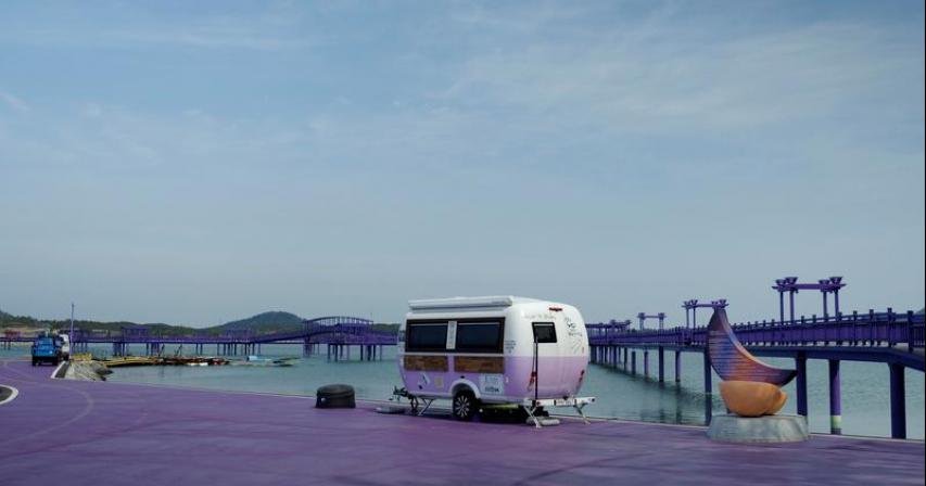 Drenched in purple, South Korean islands draw tourists