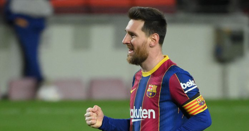 Messi double leads Barca to within four points of La Liga summit