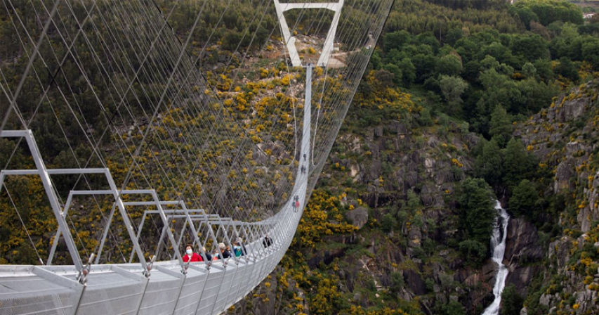 Worlds longest pedestrian suspension bridge opens in Portugal