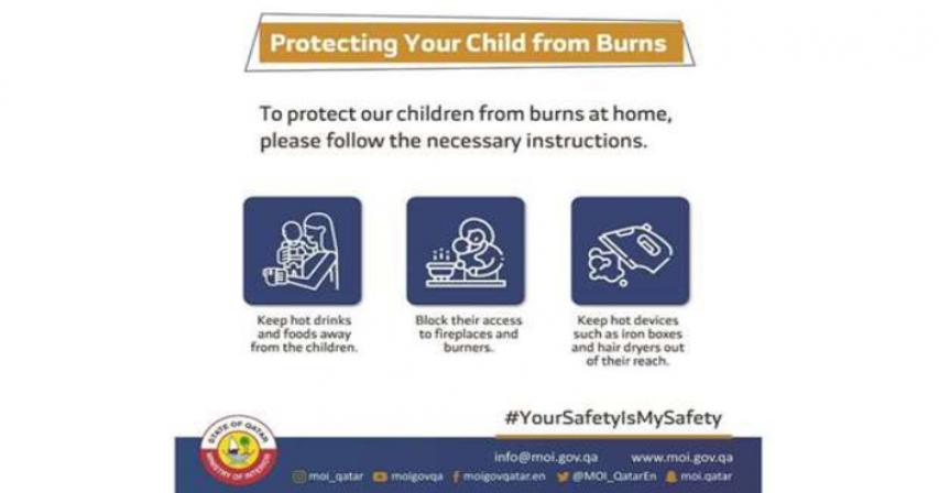 MoI advises on protecting children from burns