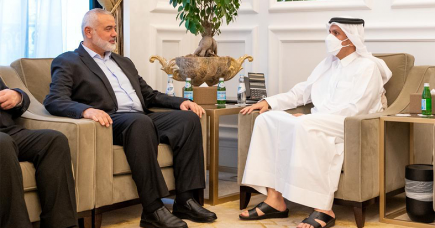 Qatar's foreign minister meets with head of Hamas' political bureau