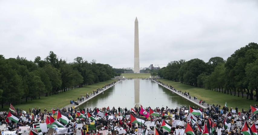 Protesters throng US cities to demand justice for Palestinians