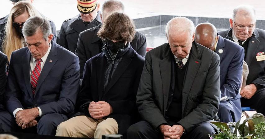 Biden marks son Beau's death with grave visit, remarks to military families 