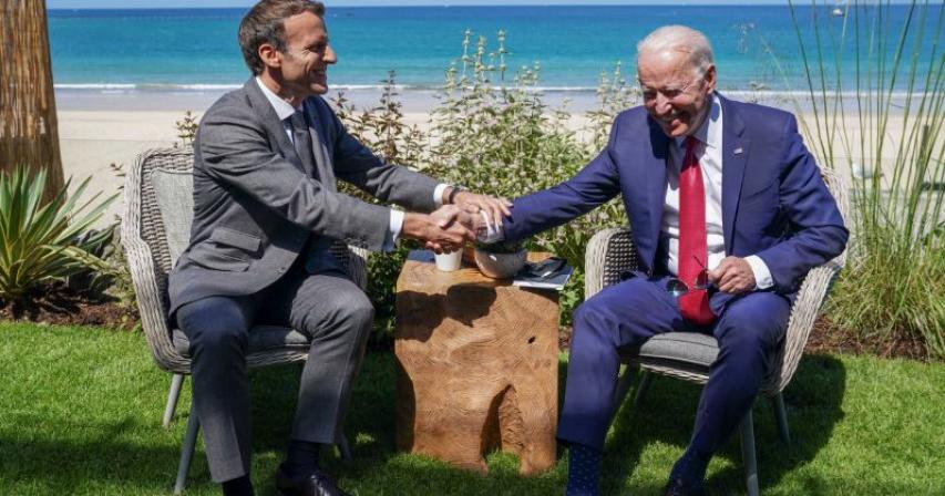 America is back with Biden, France's Macron says