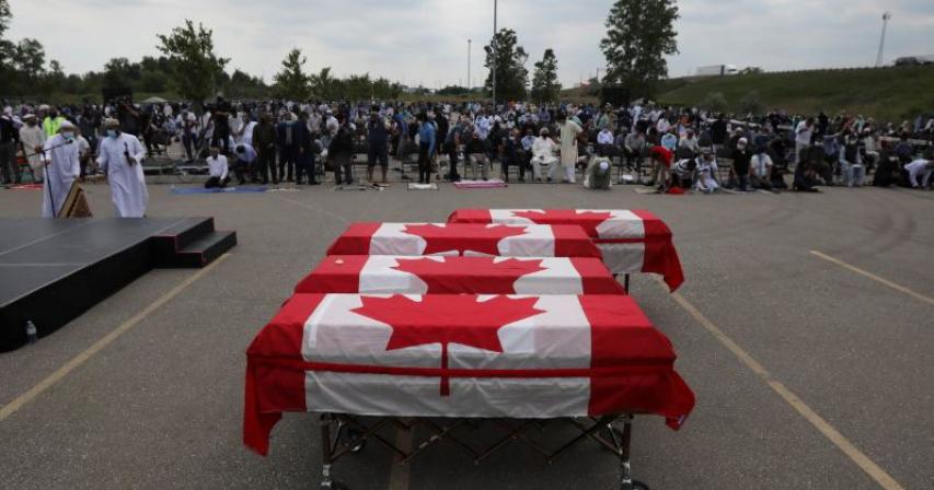 Hundreds take part in funeral of Canadian Muslim family killed in truck attack