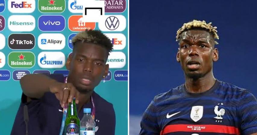 After Ronaldo, Paul Pogba Removes Beer Bottle from Euro 2020 News Conference