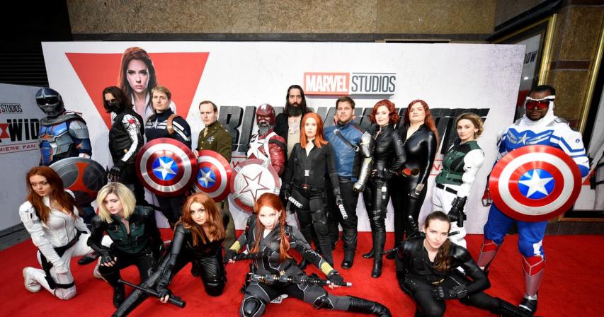 'Black Widow' screening rolls out the red carpet for London film fans 