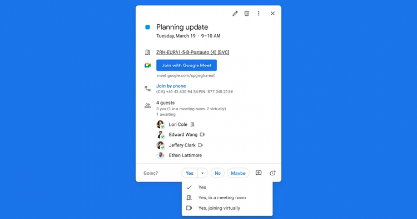 Google Calendar Now Lets You Specify If You'd Like To Attend An Event Virtually Or In-Person