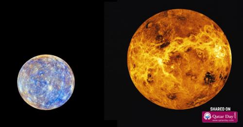 Mercury to Approaching Venus over Qatar sky