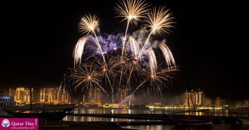 Where you can witness, beautiful fireworks display in Qatar?
