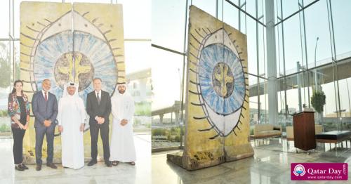 Berlin Wall installed at QNCC by Qatar Museums