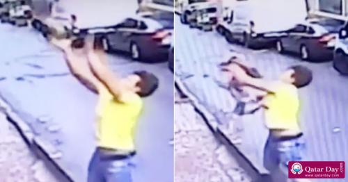 Baby Falls From Second Floor, Caught By Teenager In Hair-Raising Video
