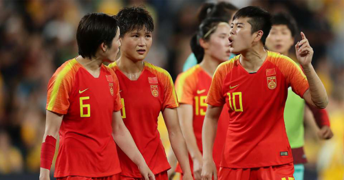 China's women's football team are back on the pitch