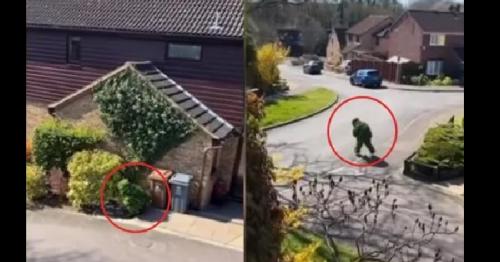 Man Disguised as a 'Bush' to Go Outside During Coronavirus Lockdown