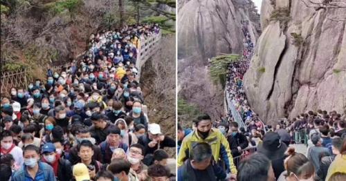 Large crowds in China despite experts warning 'Covid-19 risk is still high'