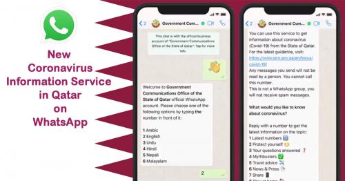 New WhatsApp Coronavirus Information Service in Qatar