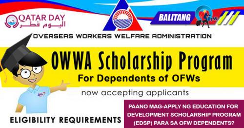 Paano mag-apply ng OWWA Scholarship Program para sa dependents ng OFWs?
