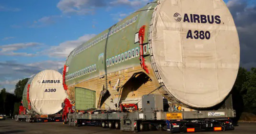 End of an Era: Final Convoy Carrying Airbus A380 Superjumbo Plane Parts Arrives in France