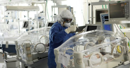 Newborn triplets test positive for virus