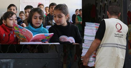 Qatar Charity, QFFD print 9 million textbooks for children in northern Syria