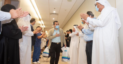 Last COVID-19 patients walk out from Qatar's Mesaieed Hospital