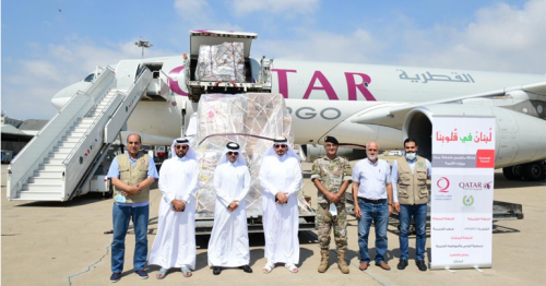 Three more aircraft with aid from Qatar arrive in Lebanon