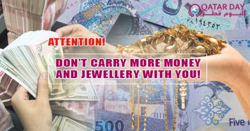 How much worth of cash and valuables can I carry from Qatar?
