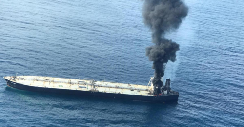 Second fire breaks out on fuel tanker sailing from Kuwait to Sri Lanka