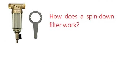 How does a spin-down filter work?