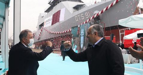 Turkey launches first training warship for Qatar