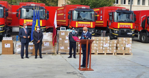 Qatar's Embassy delivers medical aid to Romania