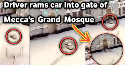 Car crashes into door at Mecca Grand Mosque