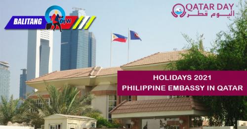 2021 Holidays Inanunsiyo ng Embahada ng Pilipinas sa Qatar