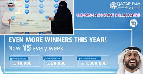 QR 10 million for 805 lucky winners at stake from QIB's MISK Account Millionaire!