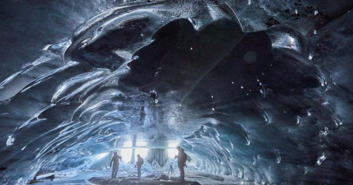 ''Ice Cathedral'' in Swiss Alps offers visitors unique show