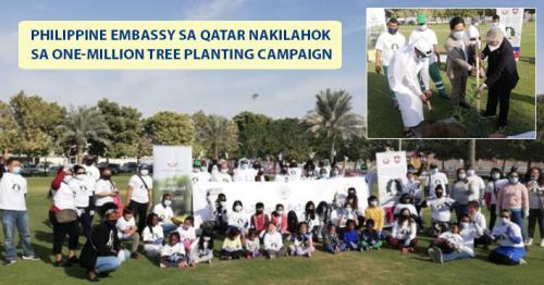 Philippine Embassy sa Qatar Nakilahok sa One Million Tree-Planting Campaign ng MME