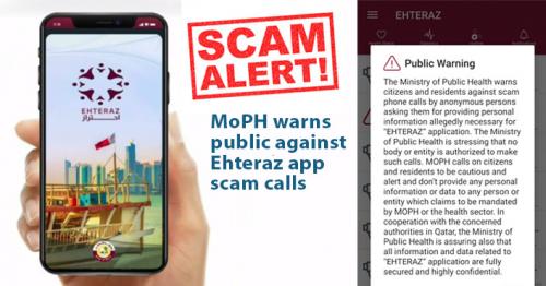 Warning: Do not entertain Ehteraz app 'scam calls' — MoPH