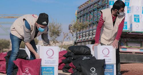 Winter aid batch delivered to the displaced and Syrian refugees