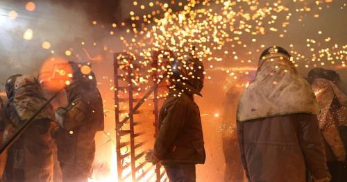 Firecrackers fly as Taiwanese celebrate pared back festival