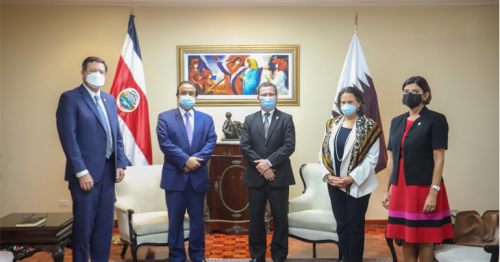 Vice President of Costa Rica Meets Qatar's Ambassador